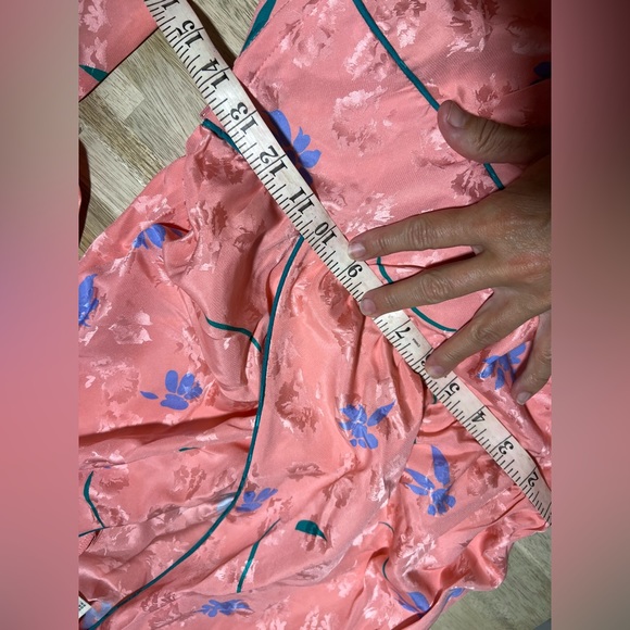 Vintage Flora Kung silk dress size 8🌷 - Picture 8 of 11